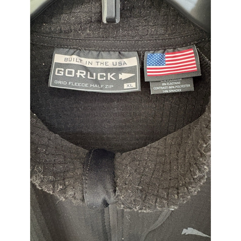 Goruck Grid Fleece Half Zip Black Camo Top Mens Size XL Polartec USA - Picture 3 of 6